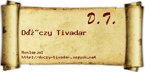 Dóczy Tivadar névjegykártya