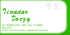 tivadar doczy business card